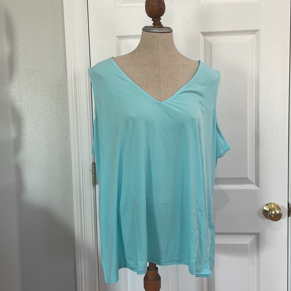 Attitudes by Renee 2 piece jacket & top Seaglass green women’s plus size 3X nwts - Picture 9 of 16